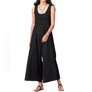 Sundance Talisman Rialto Crochet Wide Leg Jumpsuit Black